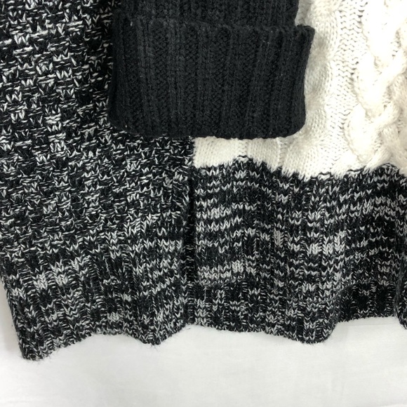 r + j Color Block Hi Low Tunic Crew Neck Sweater M - Picture 3 of 8